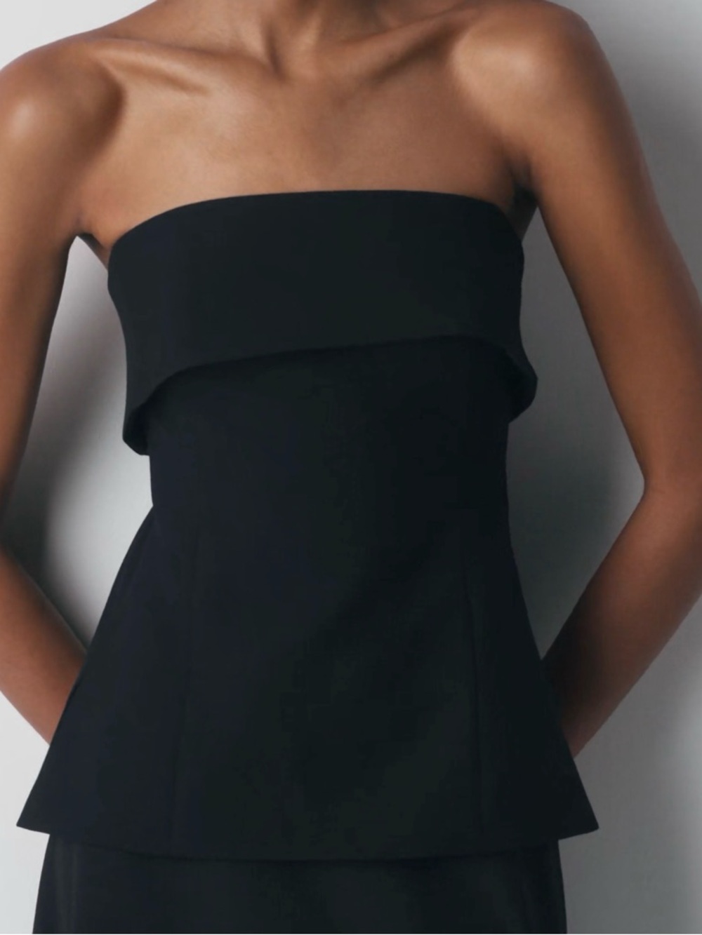 Aritzia Element Deep Burgundy Fold-Over Tube Top